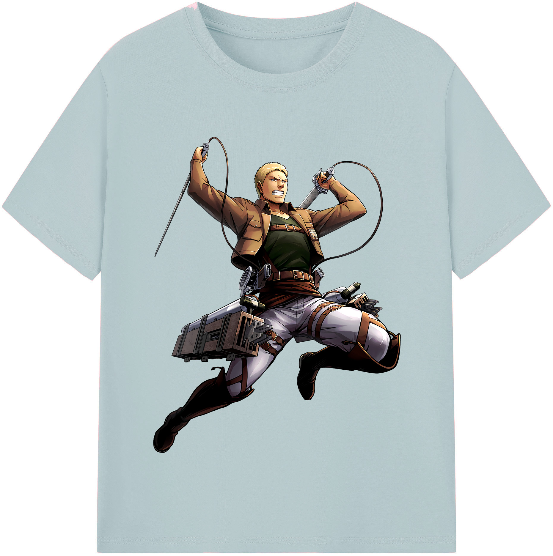 （画像用） 進撃の巨人 ライナー・ブラウン Attack on Titan Reiner Braun 綿100％半袖Tシャツ（フロントプリント）